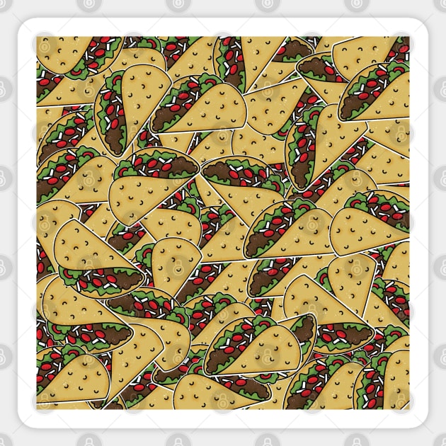 Taco Pattern Sticker by Sunil Belidon